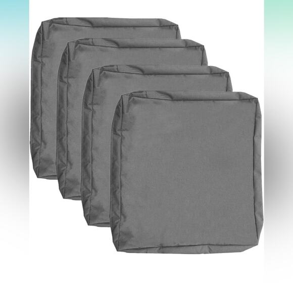 Patio Cushion Covers Replacement Set of 4 Water Repellent UV Resist Outdoor - Picture 1 of 3